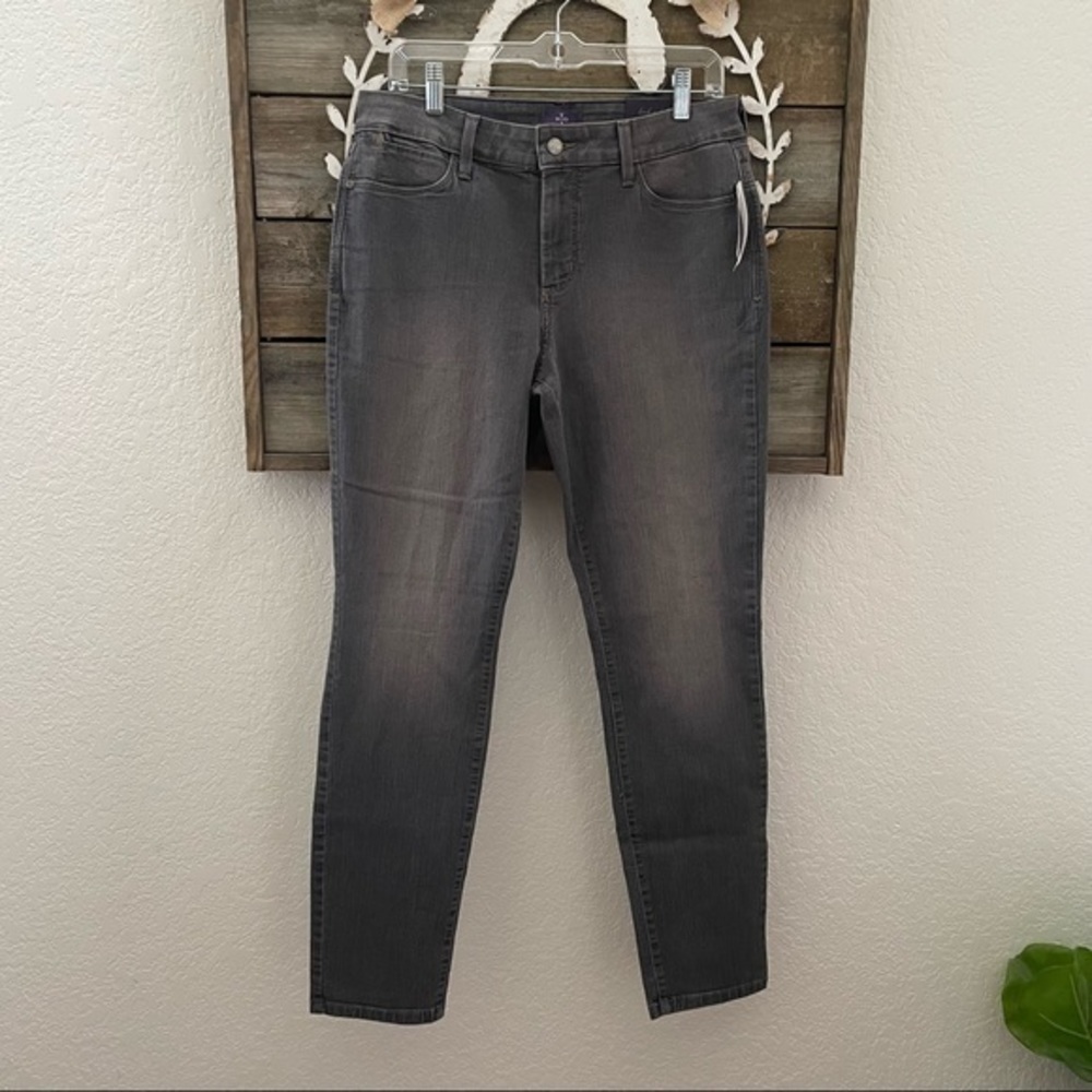 NYDJ Alina legging gray wash stretch denim size 12 NWT